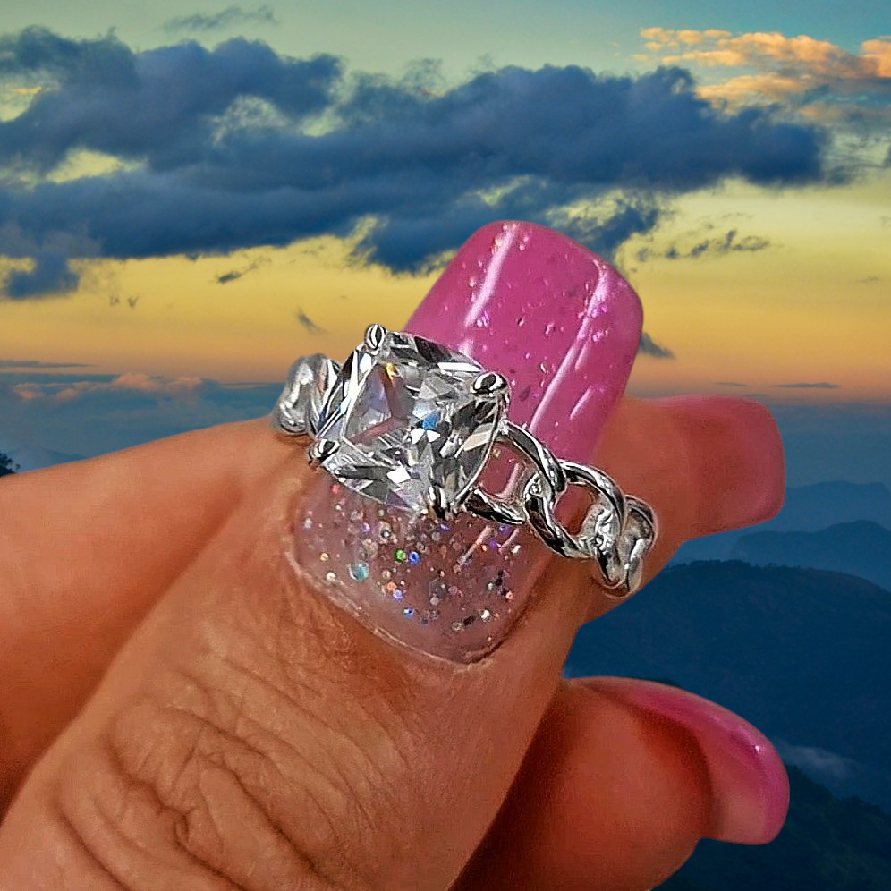 Asscher Luxe – Anillo de Plata 925