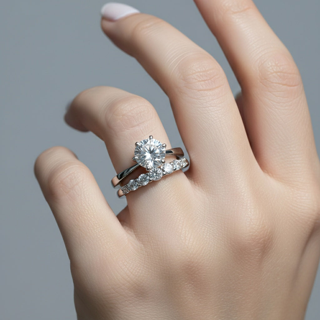 Conjunto de Anillos de Plata 925 - El Dúo Perfecto