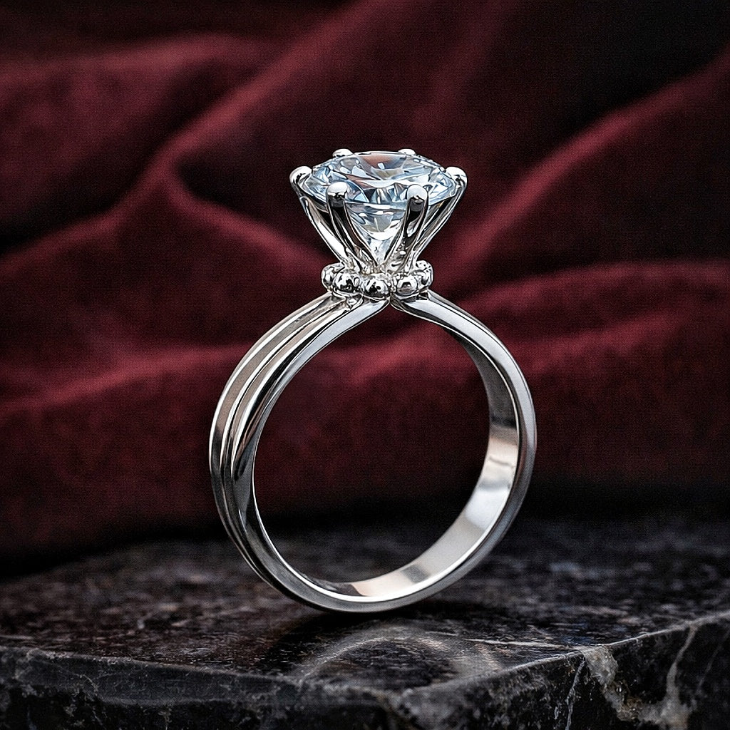 Solitario "IMPERIAL" de plata 925