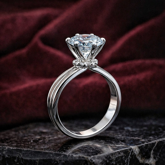 Solitario "IMPERIAL" de plata 925