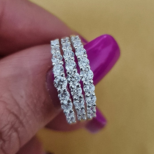 Anillo "Tres Líneas" Plata de Ley 925