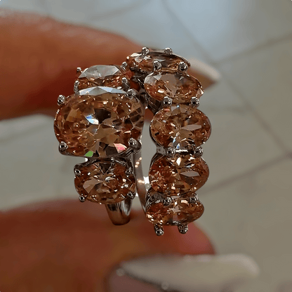 Conjunto de Anillos en Color Champán - ELEGANT