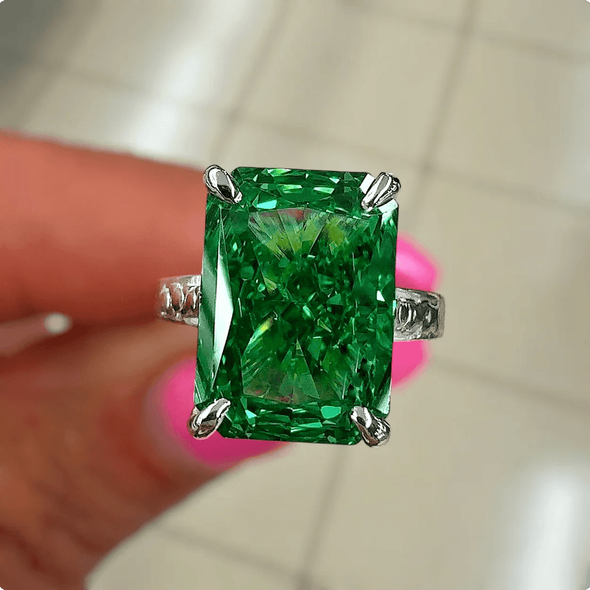 Corte de Hielo Triturado en Color Verde - ELEGANT