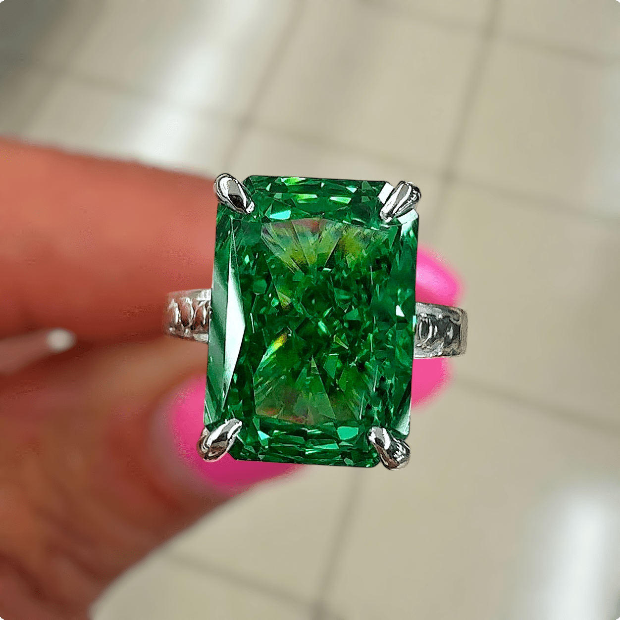 Corte de Hielo Triturado en Color Verde - ELEGANT