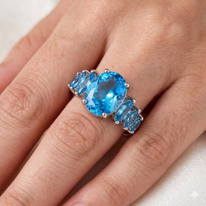 Anillo "Aurora Bleu"