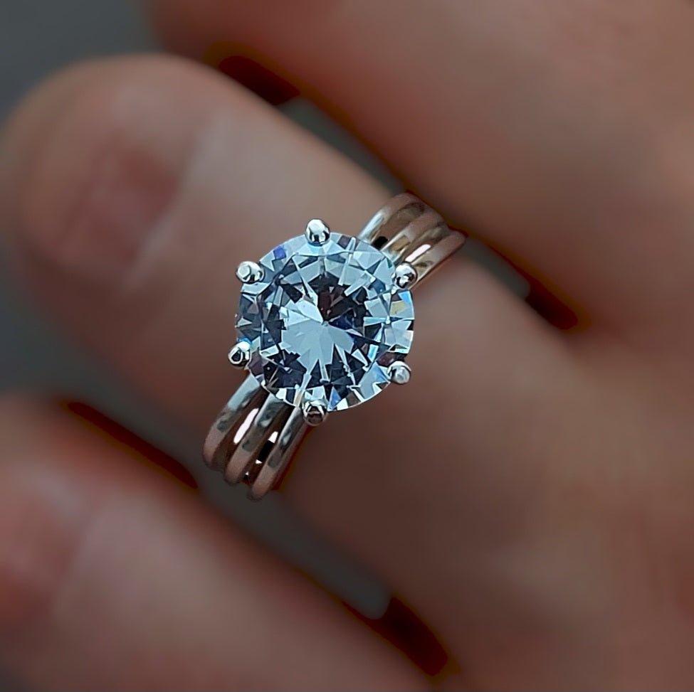 Solitario "IMPERIAL" de plata 925 - ELEGANT