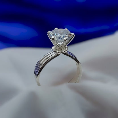 Solitario "IMPERIAL" de plata 925 - ELEGANT